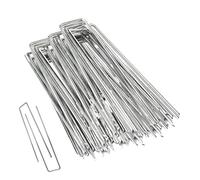 Per Prato | 50 Pezzi A Forma Di U,15 Cm Tenda Zincate,per Sicurezza Del Giardino, Prato, Paesaggio, Tenda, Recinzione, Telone, Copertura