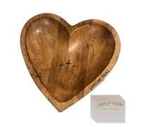 per preghiera a forma di cuore, in legno rustico, decorazione da tavolo rustica per credenze della camera da , comodini, comodini