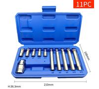 Per Presa a Impatto Set 11pz Tipo M Presa Manicotto Bit con Adattatore Metallo A