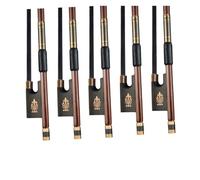 per principianti archetto violino 5 Pezzi/1 Set 4/4 Arco Per Violino Bastone Rotondo In Ebano Modello Intarsio Filo Dorato E Avvolgimento In Seta Nera Arco Avanzato