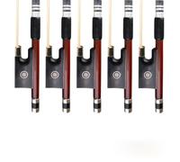 per principianti archetto violino 5 Pz/1 Set 4/4 Full Size Arco Per Violino Arco In Legno Brasiliano Intarsio In Ebano Forte Risposta Rapida E Gioco Ben Bilanciato