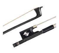per principianti archetto violino Filo D'argento Intarsiato In Fibra Di Carbonio Scozzese Avvolto In Argento Filo Nero Arco Per Violino In Ebano Oku (Color : 4/4)