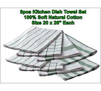 Per Pro Piatti Cucina Asciugamani Set 100% Cotone Naturale Misura 50.8cm x 66cm