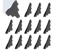 Per protezione angolare in plastica 62x4 mm, 60 pezzi neri per vetro