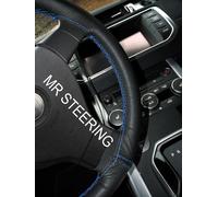 Per Proton Satria Neo 06-16 Copertura Del Volante IN Pelle Azzurro Doppio Stich