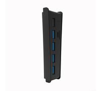 Per ps5 Pro e per ps5 Slim USB 20 Hub 2-in-1 Extender con trasferimento dati ad alta velocità, per console Disc Drive Edition per accedere ai giochi e per i media in modo efficiente (nero)