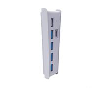 Per ps5 Pro e per ps5 Slim USB 20 Hub 2-in-1 Extender con trasferimento dati ad alta velocità, per console Disc Drive Edition per accedere ai giochi e per i media in modo efficiente (bianco)