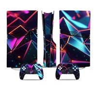 Per PS5 Pro Skin Disc Edition & Per PS5 Pro Skin Digital Edition Console Controller Vinyl Cover Skins Wraps Scratch Resistant Compatible 00185 Skins Wraps Regalo(Disc Version)