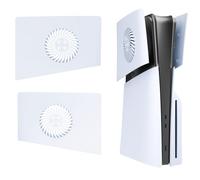 Per PS5 Slim Top Cover Piastre con prese d'aria di raffreddamento, Pannello di ricambio Frontale Superiore Case con Fori di Dissipazione del Calore, Compatibile con PS5 Slim Disc e Digital Edition