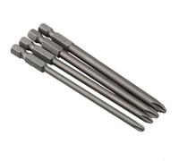 per punte Cacciavite 100mm 4pz Acciaio Magnetico per punte(B) | Acciaio , punta magnetica per forte, lunghezza 100mm, per ideale per viti profonde