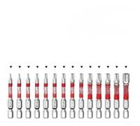 per punte Cacciavite per torx Sicurezza 14pz Foro Centrale (A) | 14 per punte per torx sicurezza, foro centrale, punta magnetica per forte, acciaio per duro, compatibilità universale