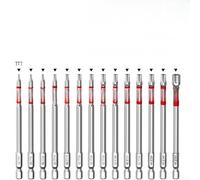 per punte Cacciavite per torx Sicurezza 14pz Foro Centrale (B) | 14 per punte per torx sicurezza, foro centrale, punta magnetica per forte, acciaio per duro, compatibilità universale