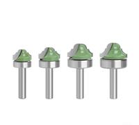 per punte per Router 4pz 8mm Lega per dura Taglio per punte | Lega per dura per premium, taglio netto, per profilo doppio ogee, per ideale per mobili, 4 assortiti