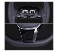 Per Punto Per Linea Per Qubo Coprivolante Auto Personalizzato Cucito A Mano Protezione Volante(Black Thread)