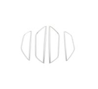 Per Q3 2019-2021 2022 Anello Altoparlante Portiera Auto In Acciaio Inossidabile Cornice Decorativa Rivestimento Di Rivestimento Allestimenti interni(Argenteo)