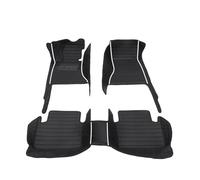 Per Q7 4L 2006 Tappetini Per Auto D'epoca Tappetino In Pelle PU Tappeto Auto Tappetini(Black White)