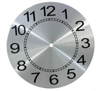 per quadrante Oro Alluminio 243mm Numeri Arabi DIY per quadrante | Alluminio spazzolato, numeri arabi nitidi, colore oro, per ideale per fai da te, aspetto moderno(Silver)