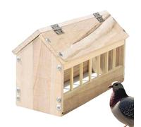 per quaglie, per anatroccoli | Alimentatore spesso in legno a forma di casa per galline, galletti, anatre, per pollai, capannoni e uso esterno di fattorie o case