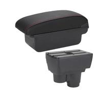 Per R&enault Per Duster Auto Console Centrale Scatola Di Immagazzinaggio Accessori Scatola bracciolo auto(C1 Nero rosso Nessuna USB)