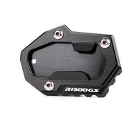 Per R1300GS ADV 2023 2024 2025 CNC Motorcycle Kickstand Pad Foot Side Stand Extension Plate Tire Valve Caps(Black-R1300GS)