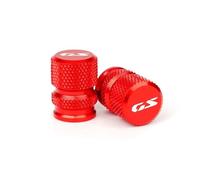 Per R1300GS ADV 2023 2024 2025 CNC Motorcycle Kickstand Pad Foot Side Stand Extension Plate Tire Valve Caps(Tire Caps-Red)