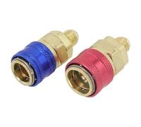 Per R134a Car AC Adattatore Accoppiatore Rapido per Alta e Bassa Side HVAC Sistemi con 1/4 SAE Maschio Flare Raccordo per Connessione Sicura