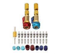 Per R134A Valve Core Quick Remover Installer con accoppiatori ad alta bassa pressione per riparazione di sistemi di aria condizionata dell'auto e strumento di applicazione di manutenzione HVAC