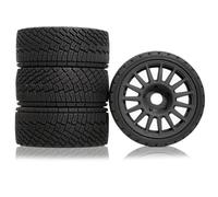 Per Racing Per KM WRC C3 Per ARRMA 1/7 1/8 Per Rally RC Pneumatici Auto Su Per Strada 17mm Ruote Esagonali Plastica Modello Accessorio Parti Rc(Black)