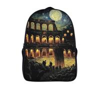 per ragazzi e ragazze zaino per scuola roma tracolla regolabile stampa 3d zainetto 2 scomparto una notte al colosseo grande capacità zainetto-16，per adolescenti adulti per campeggio escursionismo