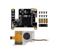 Per Raspberry Pi 5 POE con Attivazione Trigger PD Type C PCIe-M.2-NVMe-SSD Power Ethernet 802.3af/At con Dispositivo di Raffreddamento