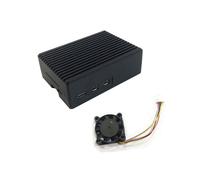Per Raspberry Pi 5B Shell 5BE Radiating Aluminum Striped Shell con Ventola