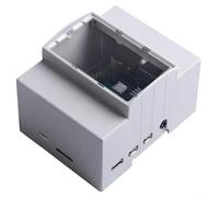 Per Raspberry Pi ABS Enclosure con finestra di visualizzazione per montaggio su guida DIN, progettato per utenti 4B e 3B (Pi4B+ventilatore+raffreddamento)