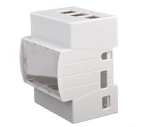 Per Raspberry Pi ABS Enclosure con finestra di visualizzazione per montaggio su guida DIN, progettato per utenti 4B e 3B (Pi3B non ha una ventola)