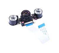 Per Raspberry Pi OV5647 Camera Module 5MP 175° FOV Fisheye HD Lens Camera con lampada a infrarossi Fixed Focus Max 2592x1944 risoluzione