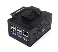 Per Raspberry Pi5/5B Case di grandi dimensioni di livello industriale D per scheda di espansione PCle/PoE HAT con dissipatore attivo