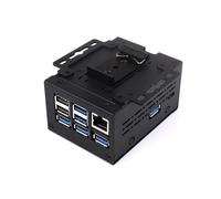 Per Raspberry Pi5/5B Custodia di Grandi Dimensioni di Livello Industriale D per Scheda di Espansione PCle/PoE HAT con Dissipatore Attivo