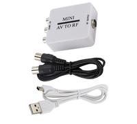 Per RCA Composito ad AV RF Convertitore Coassiale AV 2 RF Adattatore Modulatore