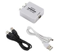 Per RCA Composito ad AV RF Convertitore Coassiale AV 2 RF Adattatore Modulatore