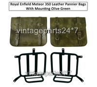 Per Reale Anstruther Meteora 350 Oliva Borsa Pelle E Kofferbefestigung D9