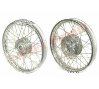 Per Reale Enfield Anteriore & Posteriore Acciaio Cromato Placcato Ruota Cerchio