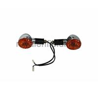 Per Reale Enfield Classico 350 500 Cromo Anteriore Indicatore Traficator Coppia