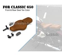 Per Reale Enfield Classico 650' Originale Pelle Anteriore & Sedile Tan