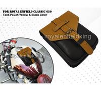 Per Reale Enfield Classico 650 Pelle Magnetico Serbatoio Borsellino Giallo &