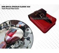 Per Reale Enfield Classico 650 Pelle Magnetico Serbatoio Borsellino Rosso & Nero