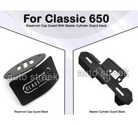 Per Reale Enfield Classico 650 Pompa Freno Protezione & Serbatoio Tappo Nero