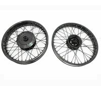 Per Reale Enfield Classico C5 Uce Ruota Cerchio Set Polvere Rivestito 19 " & 18