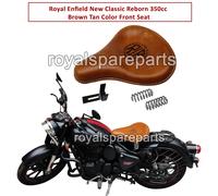 Per Reale Enfield Classico Reborn 350 " Anteriore Marrone Marroncino Sedile "