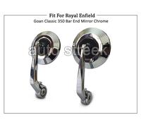 Per Reale Enfield Goan Classico 350 Barrette Taglio Specchio Cromo D2