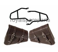Per Reale Enfield Gt Continental 650 Montaggio Rails & Borsa Coppia Marrone