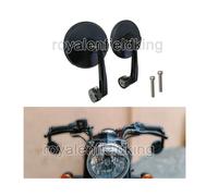 Per Reale Enfield Gt & Interceptor 650 " Nero Barrette Taglio Retro Vista Coppia